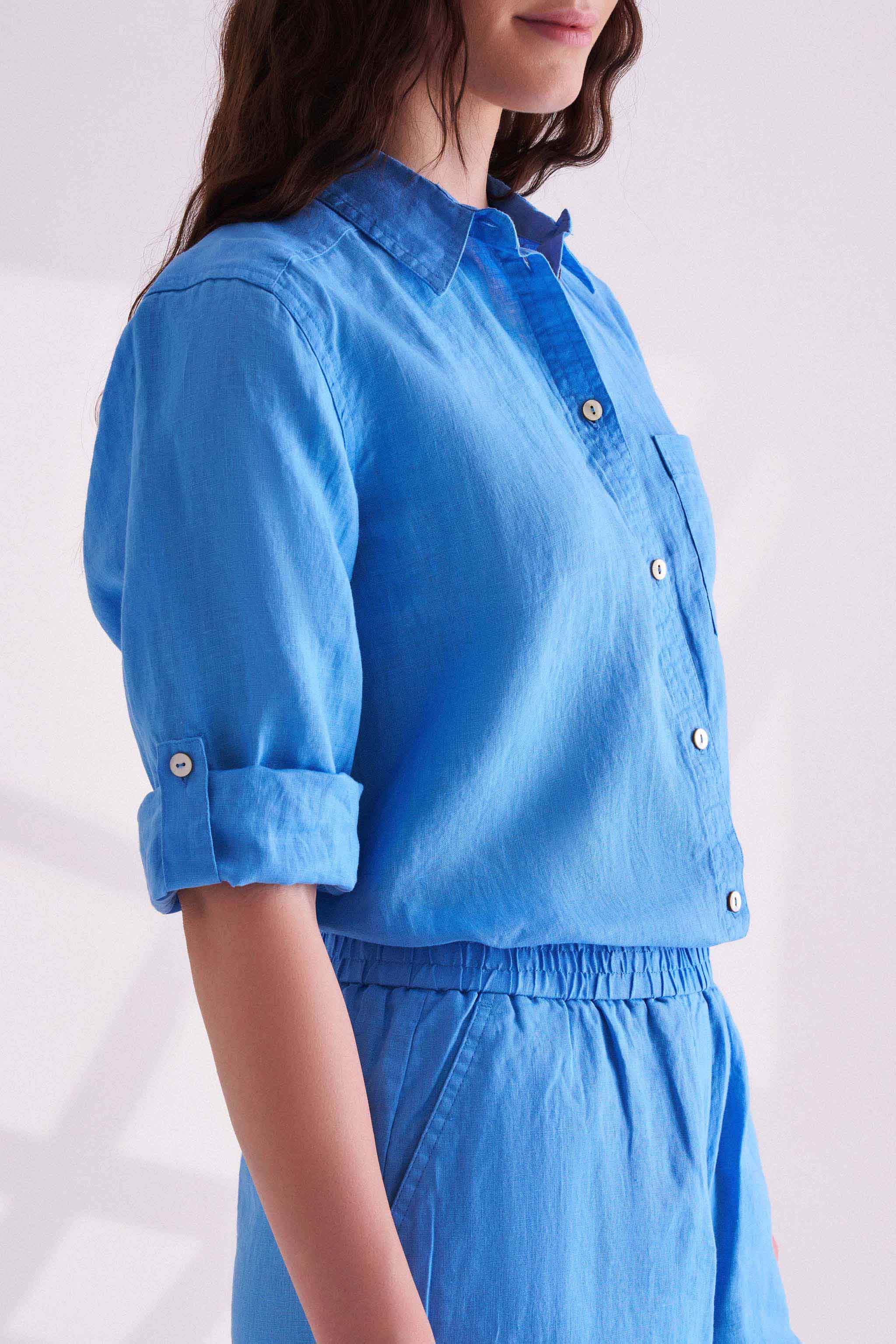 Light Blue Linen Shirt