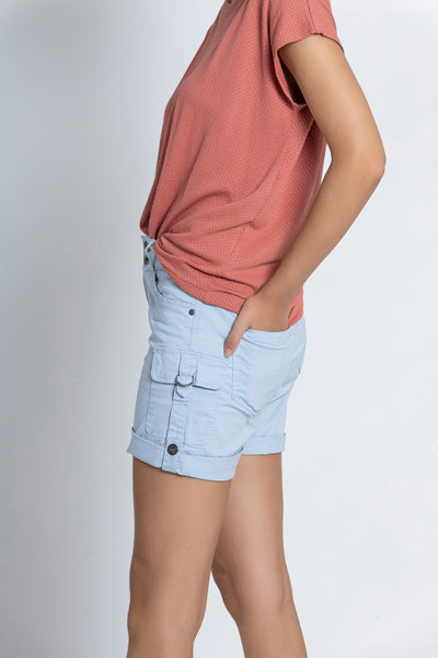 Blue Casual Shorts