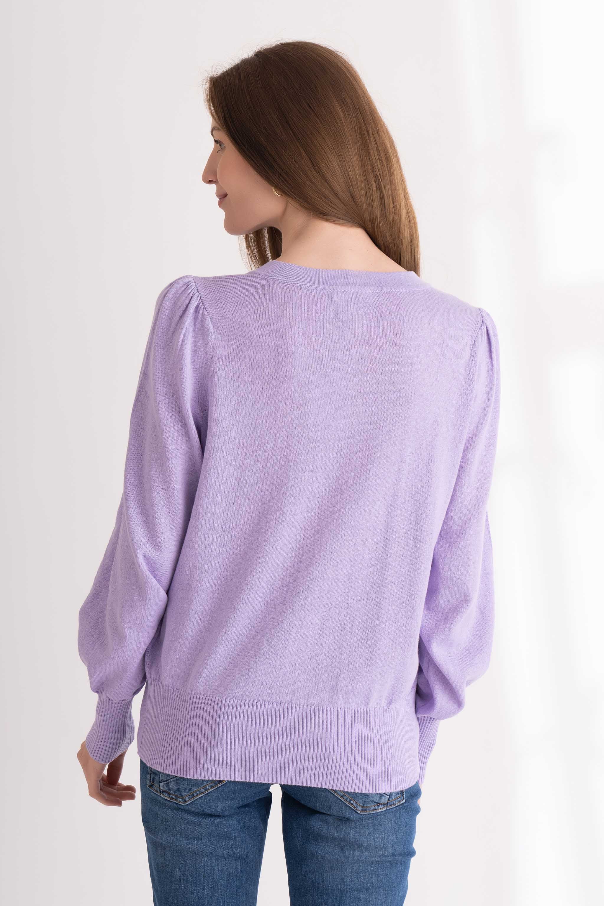 Purple Rose Buttoned Cardigan Light