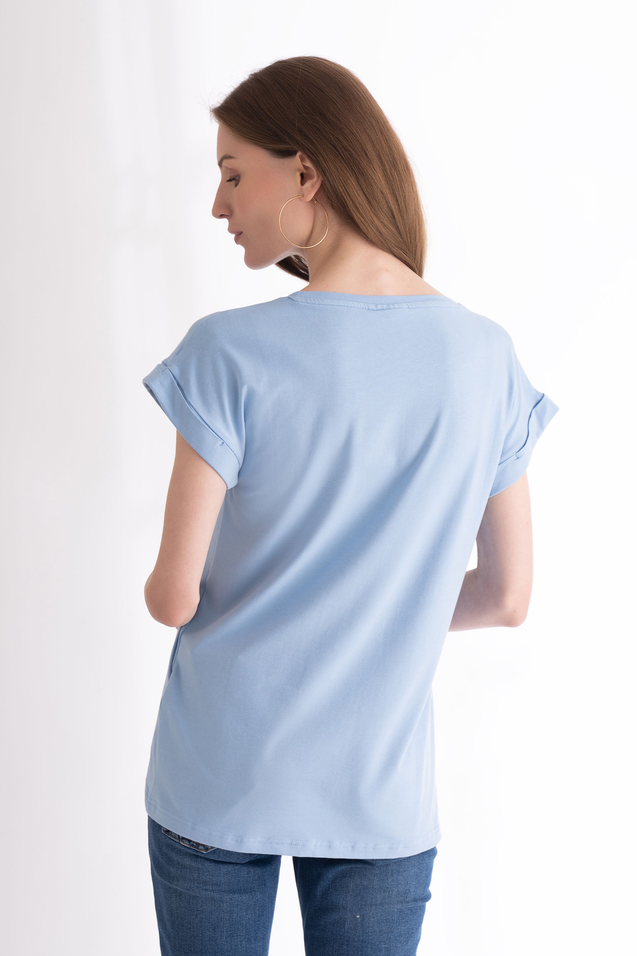 Oxygen T-shirt with cap sleeve