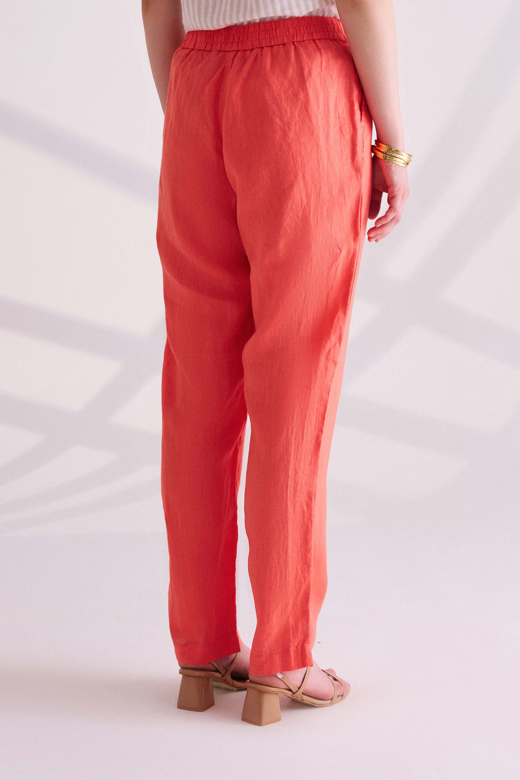 Orange Linen Pants