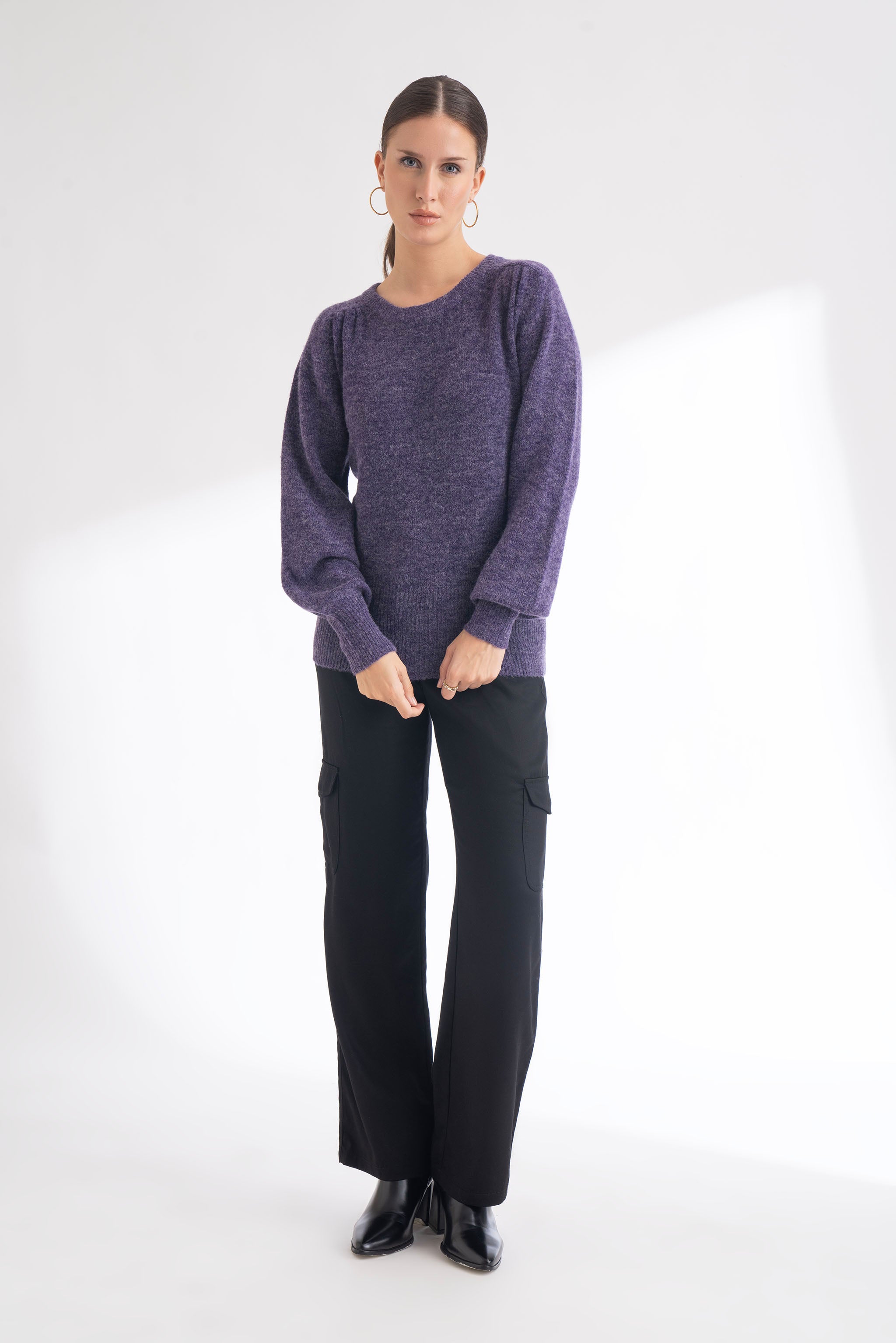 Violet Melange Pullover Heavy