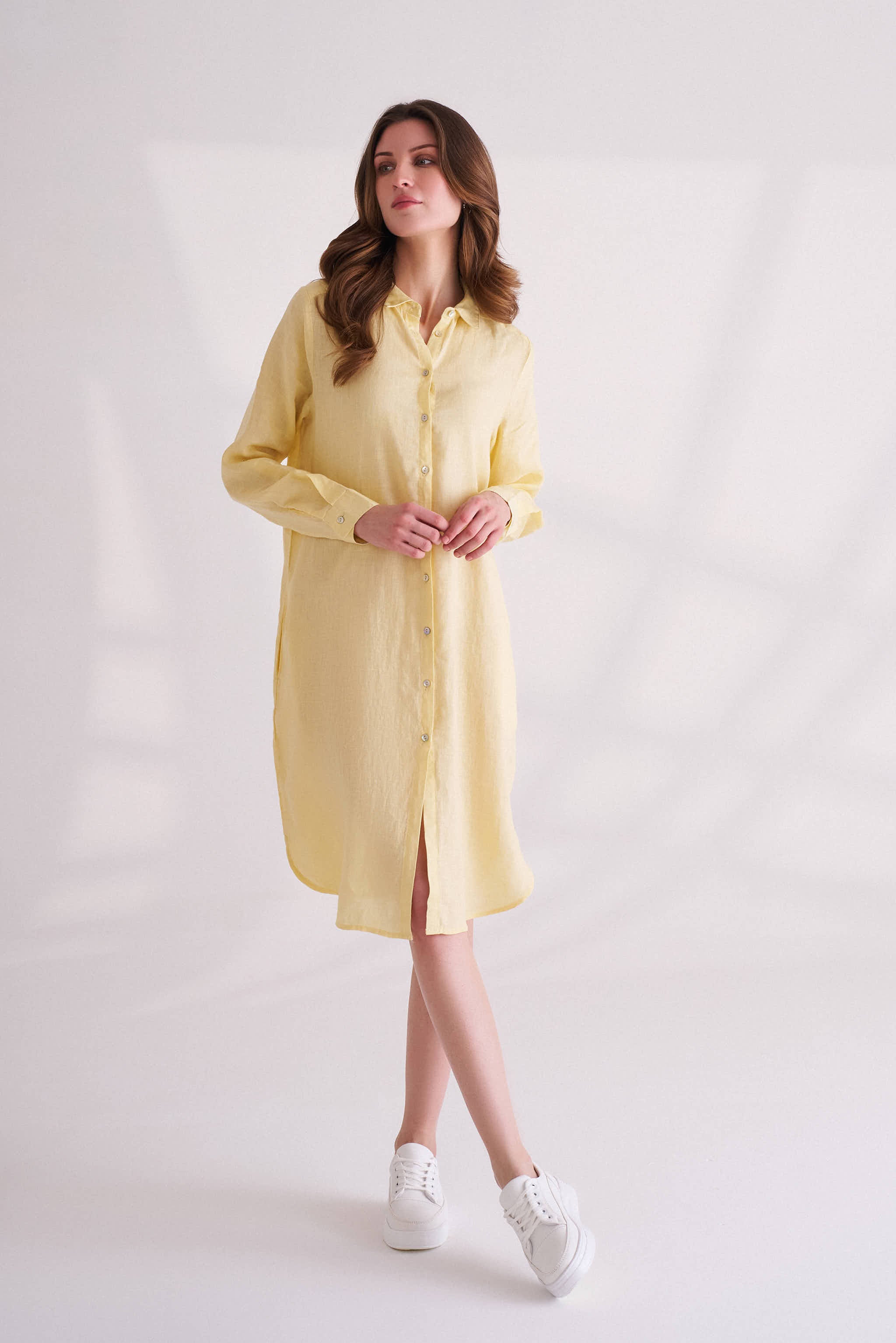 Straw Yellow Linen dress