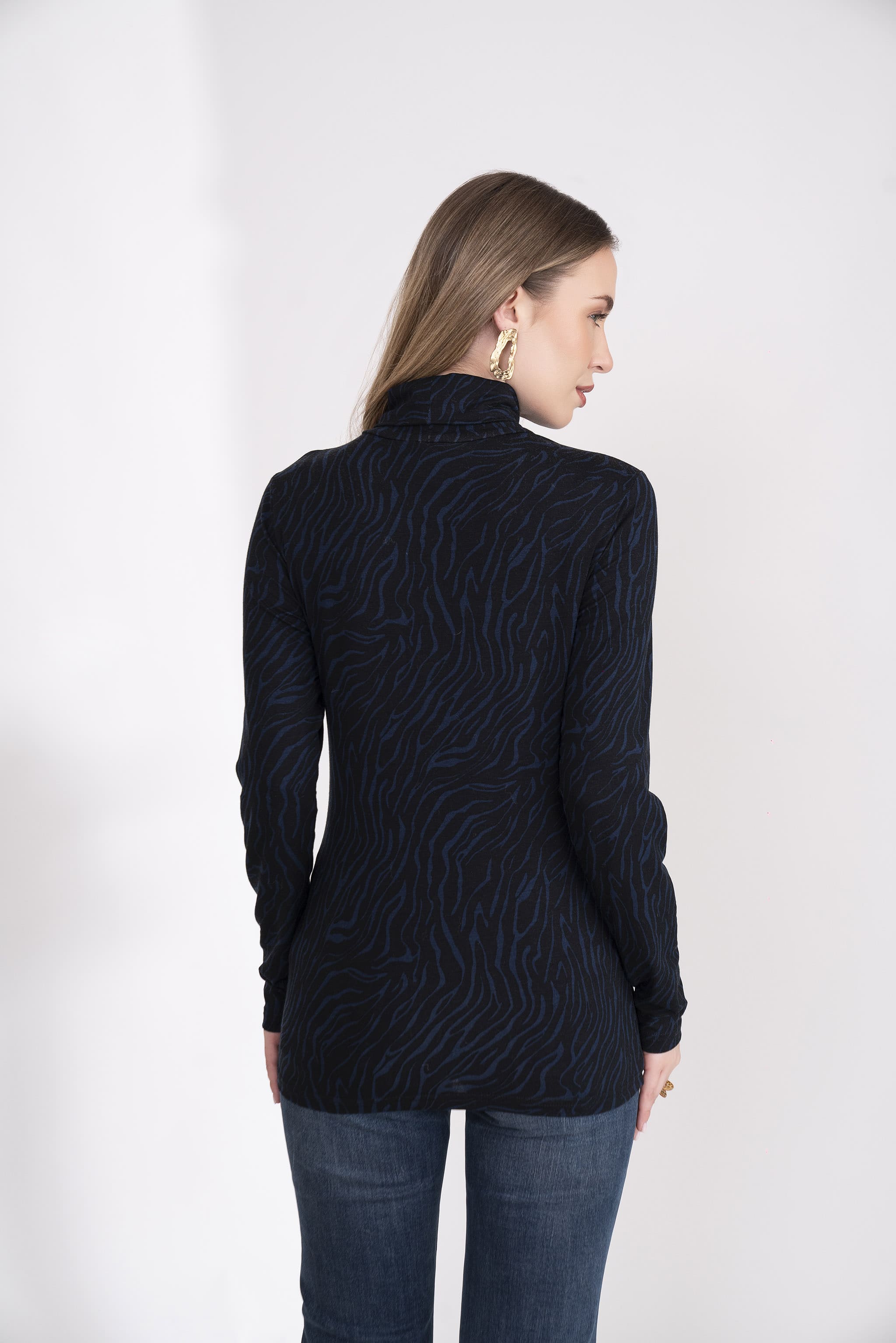 Navy Turtleneck T-shirt