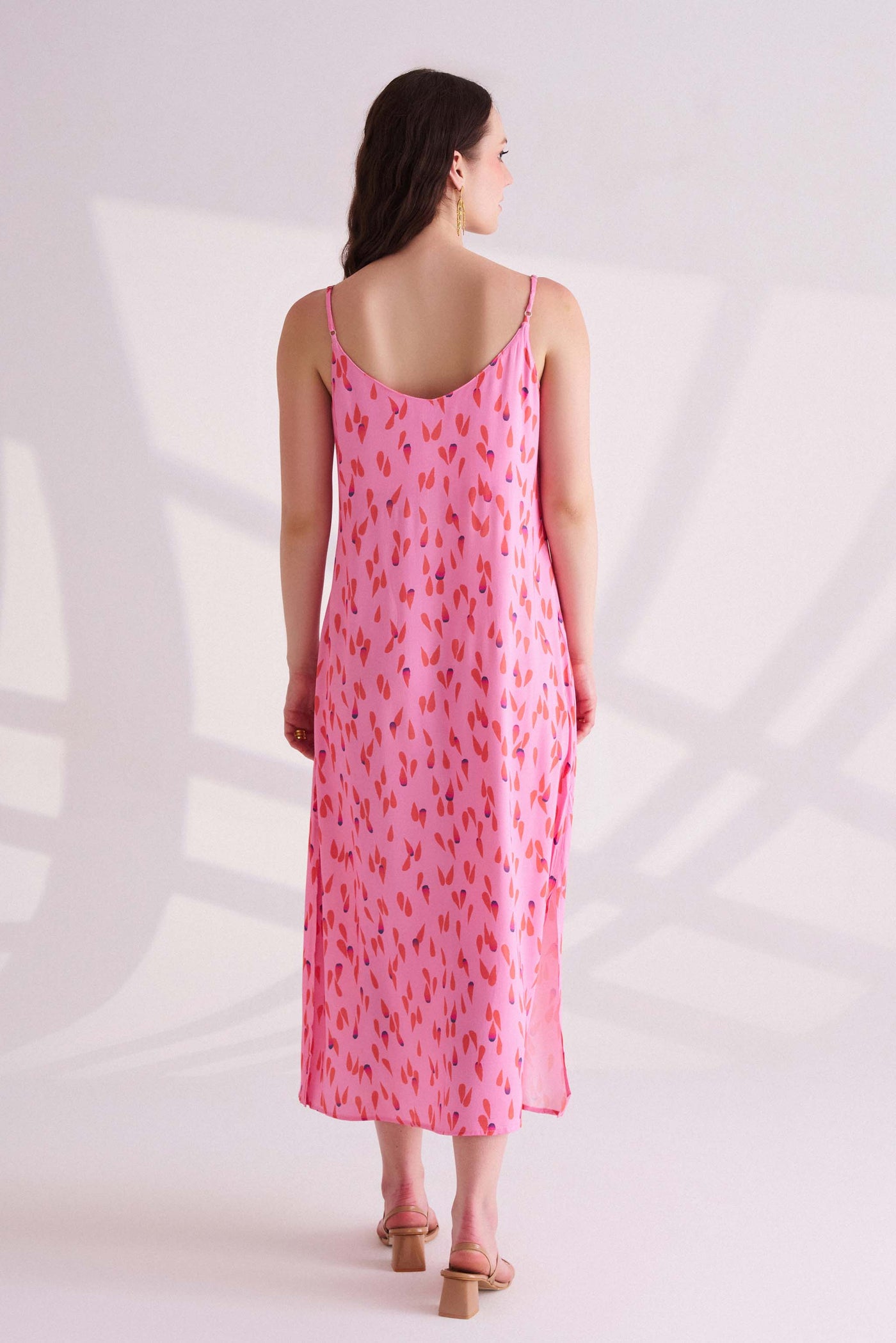 Light Pink Printed Slip Dress