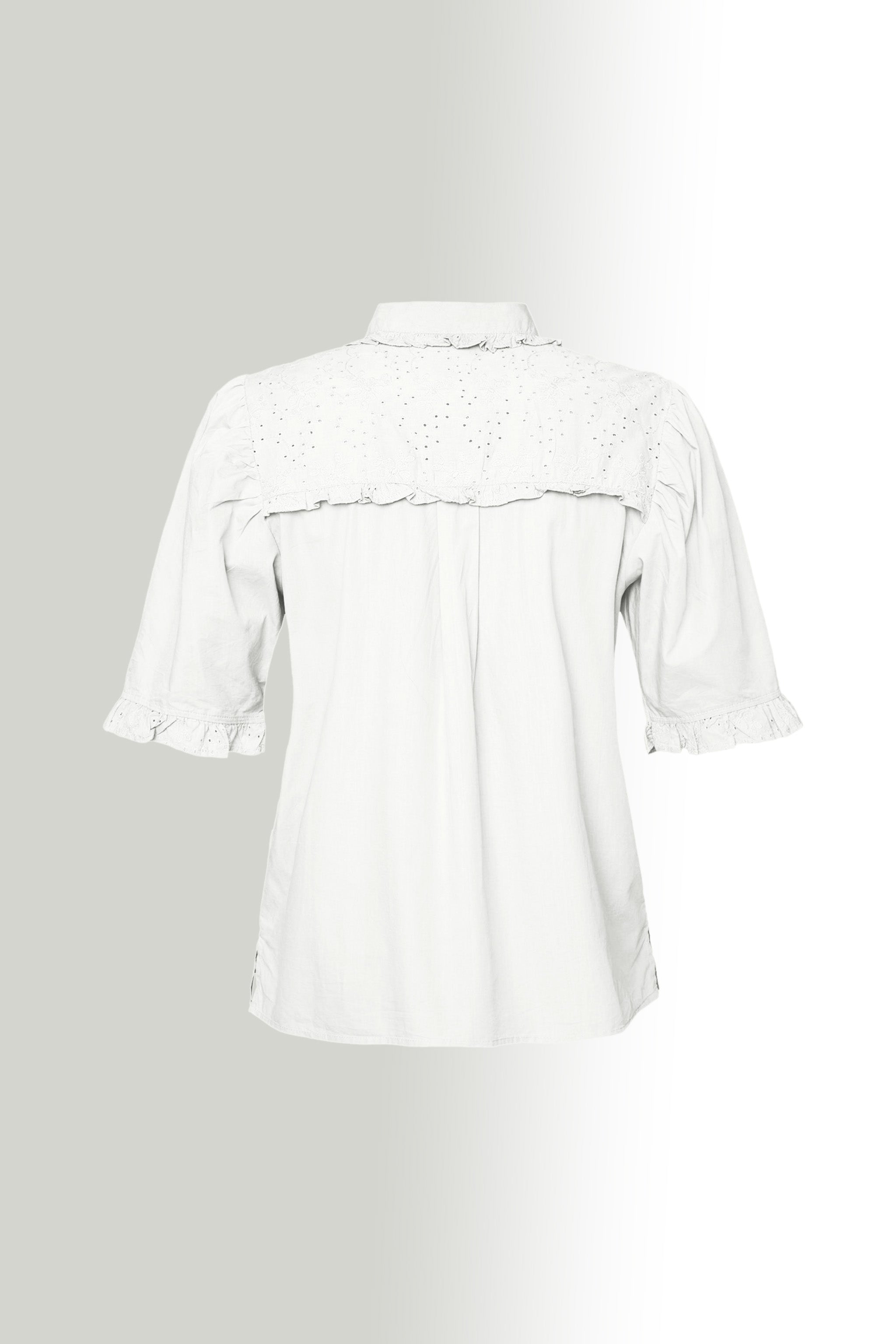 White Ruffled Shirt