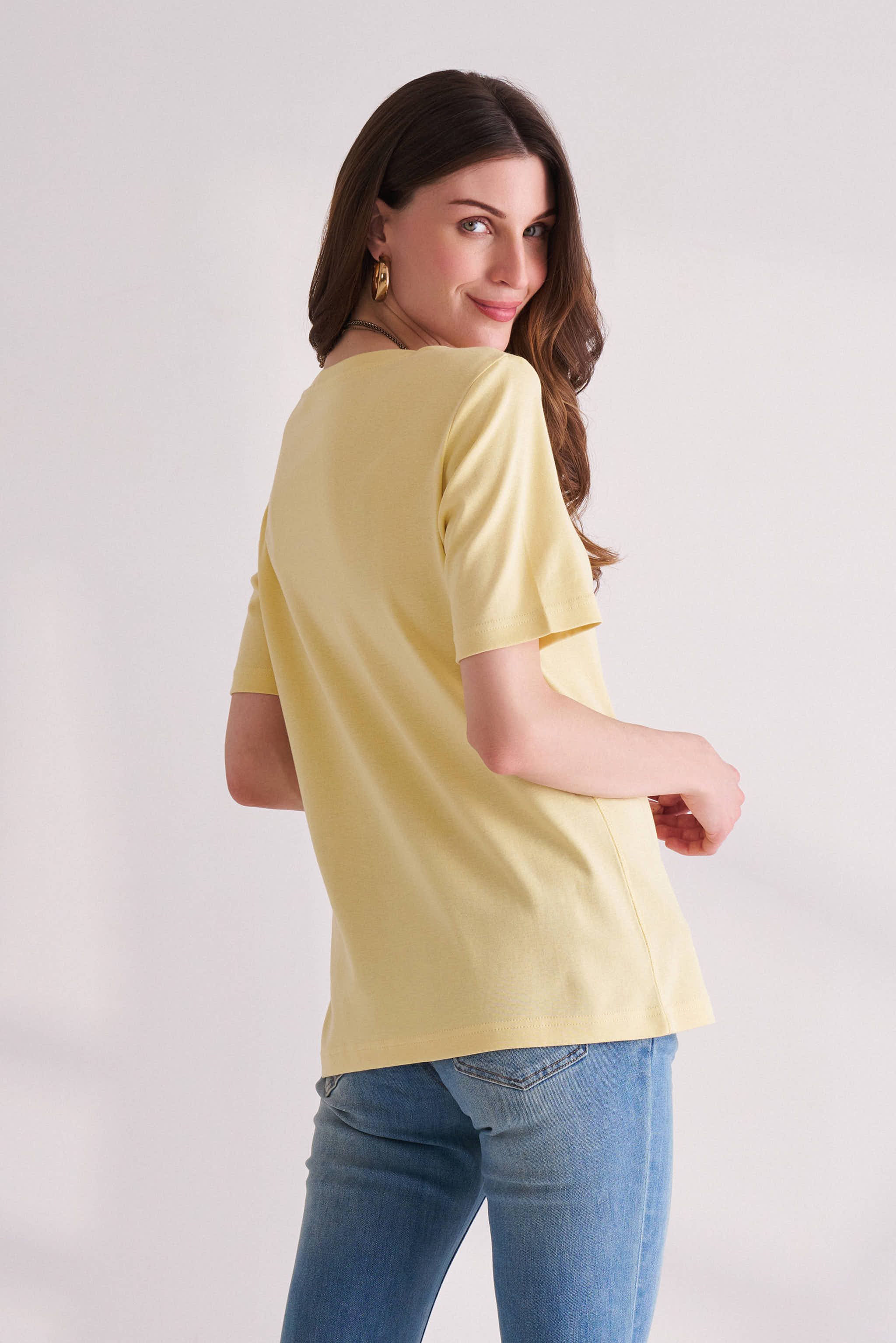 Straw Yellow Short Sleeves  T-shirt