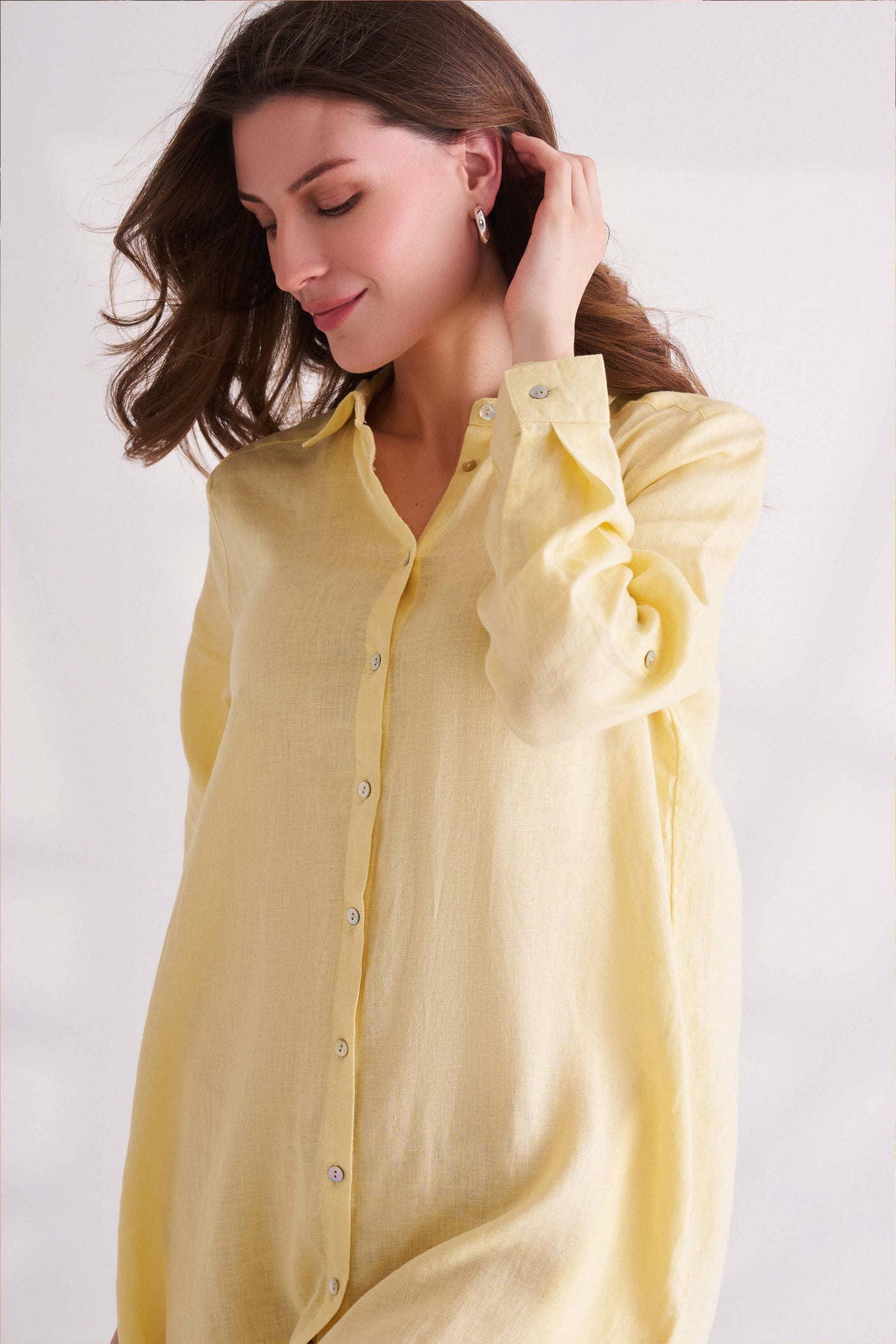 Straw Yellow Linen dress