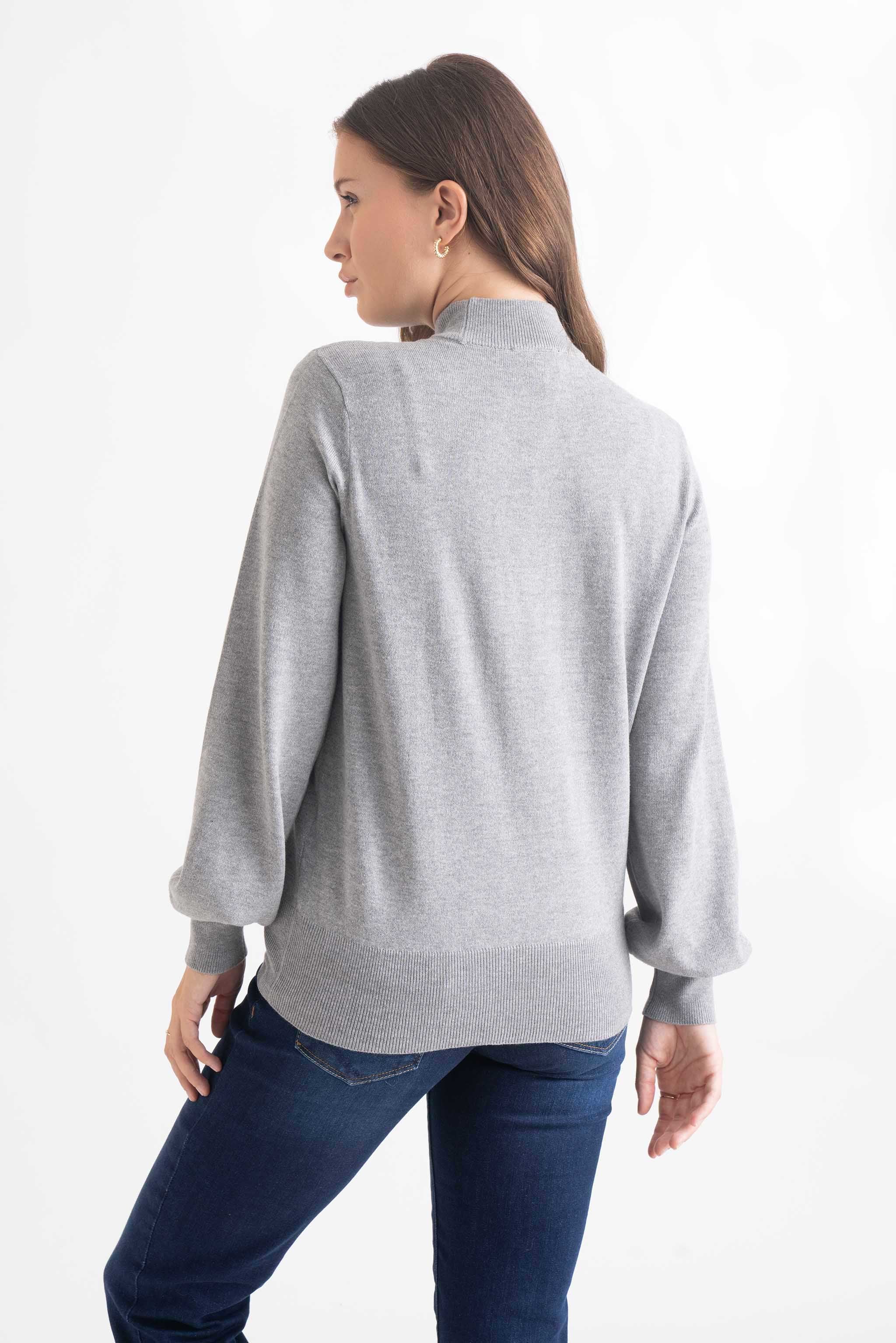 Light Grey Melange Pullover