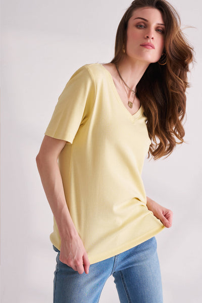 Straw Yellow Short Sleeves  T-shirt