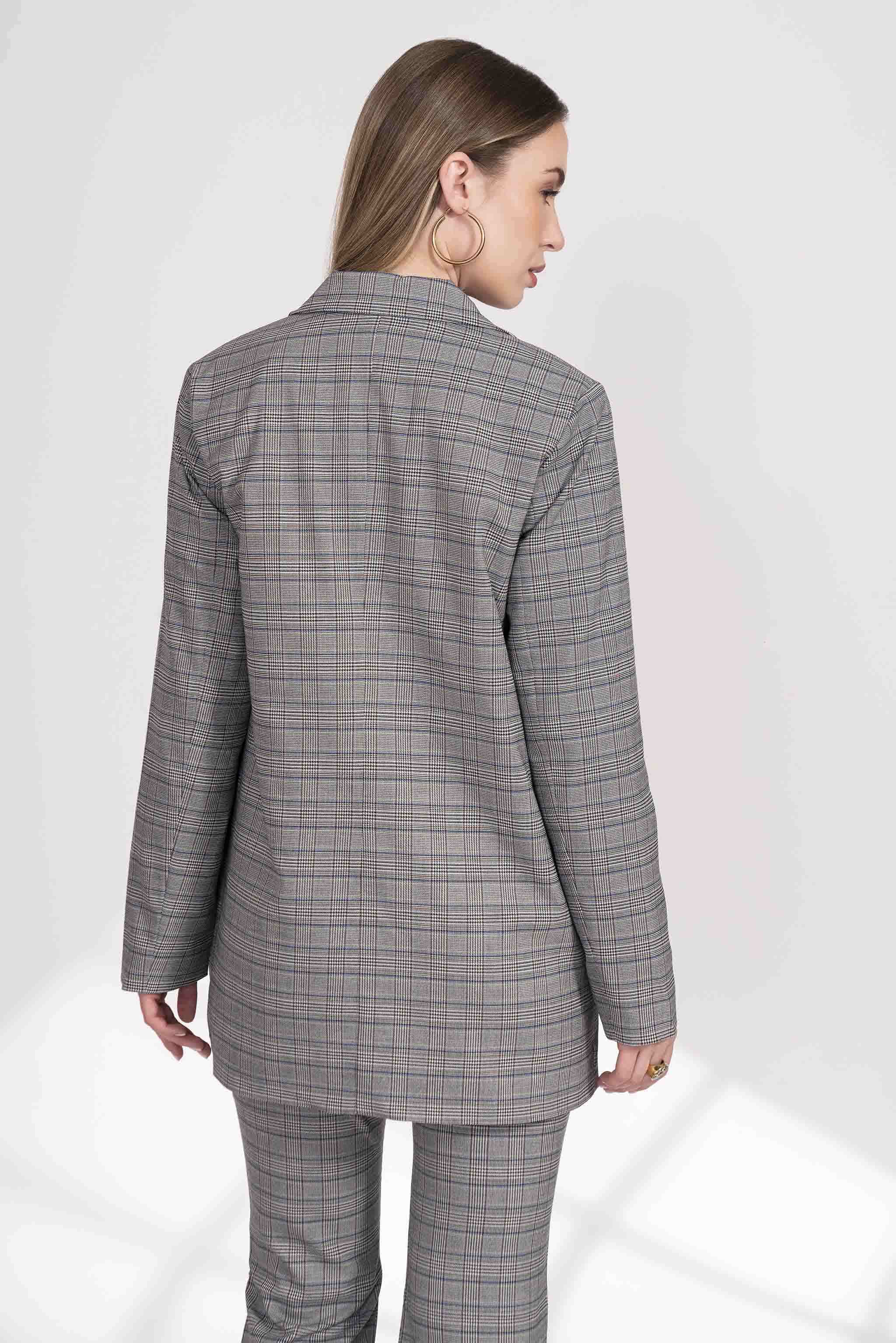 Checked Suit Blazer