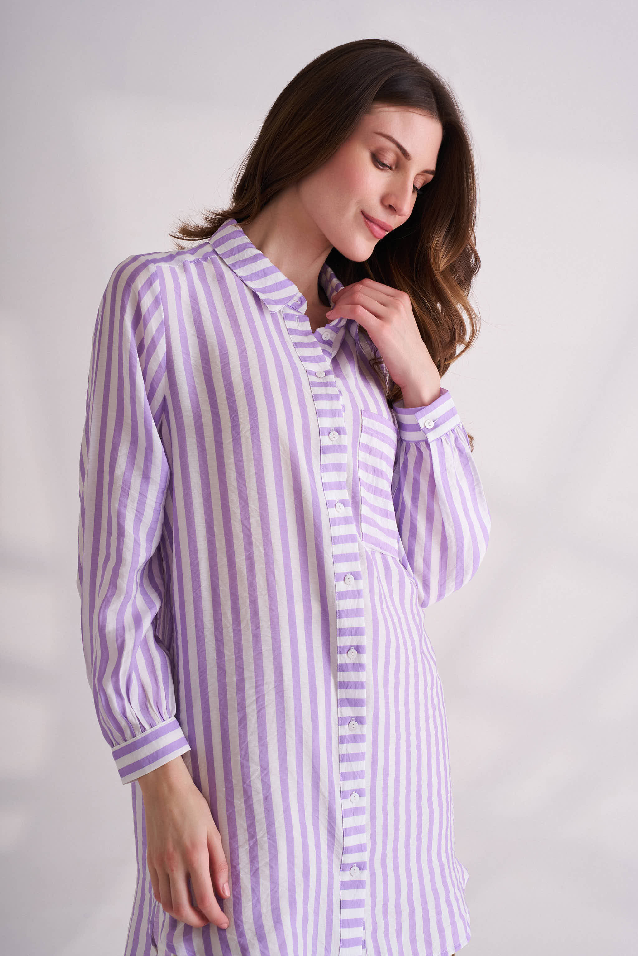 Orchid Bloom Long Shirt