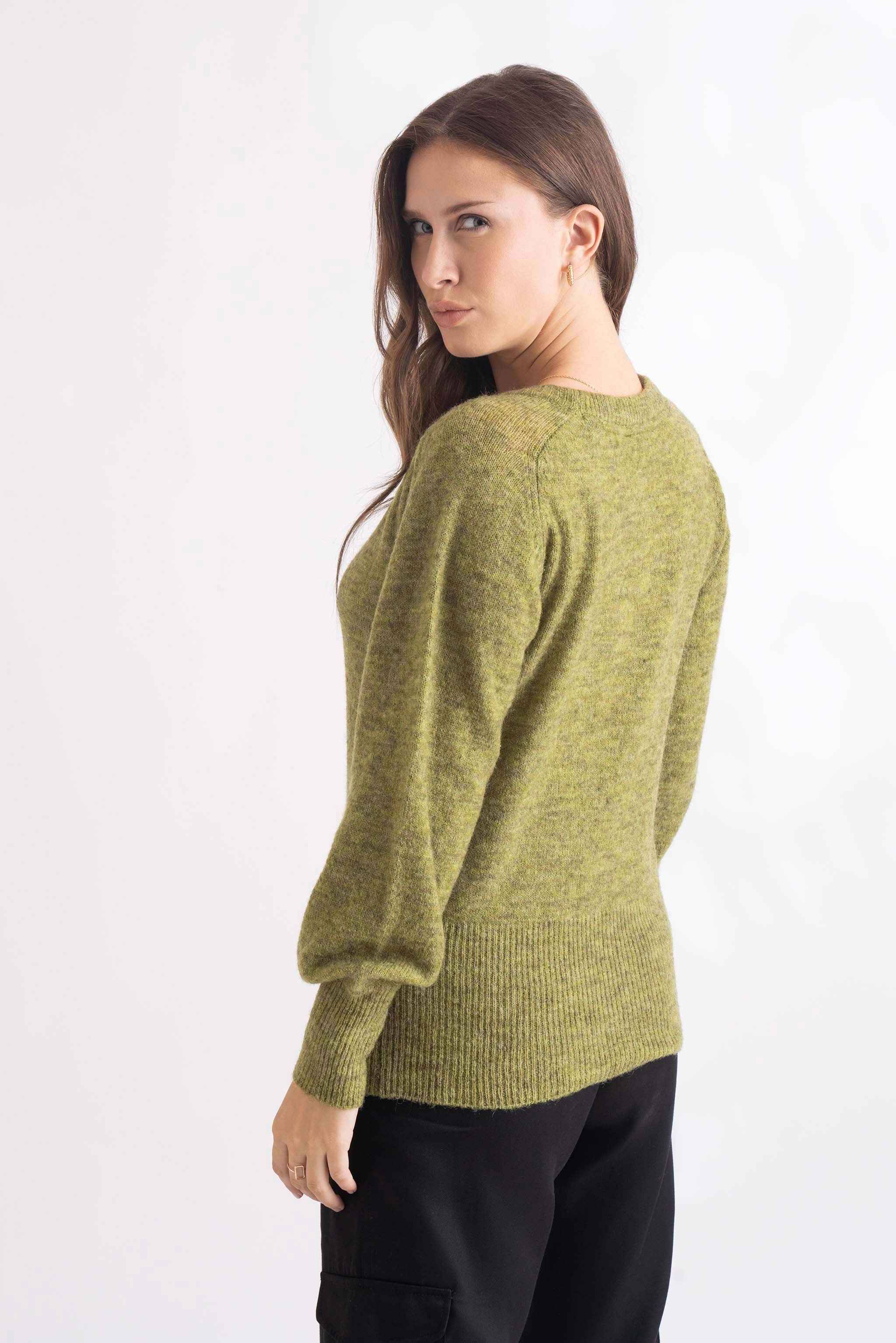 Green Melange Pullover Heavy