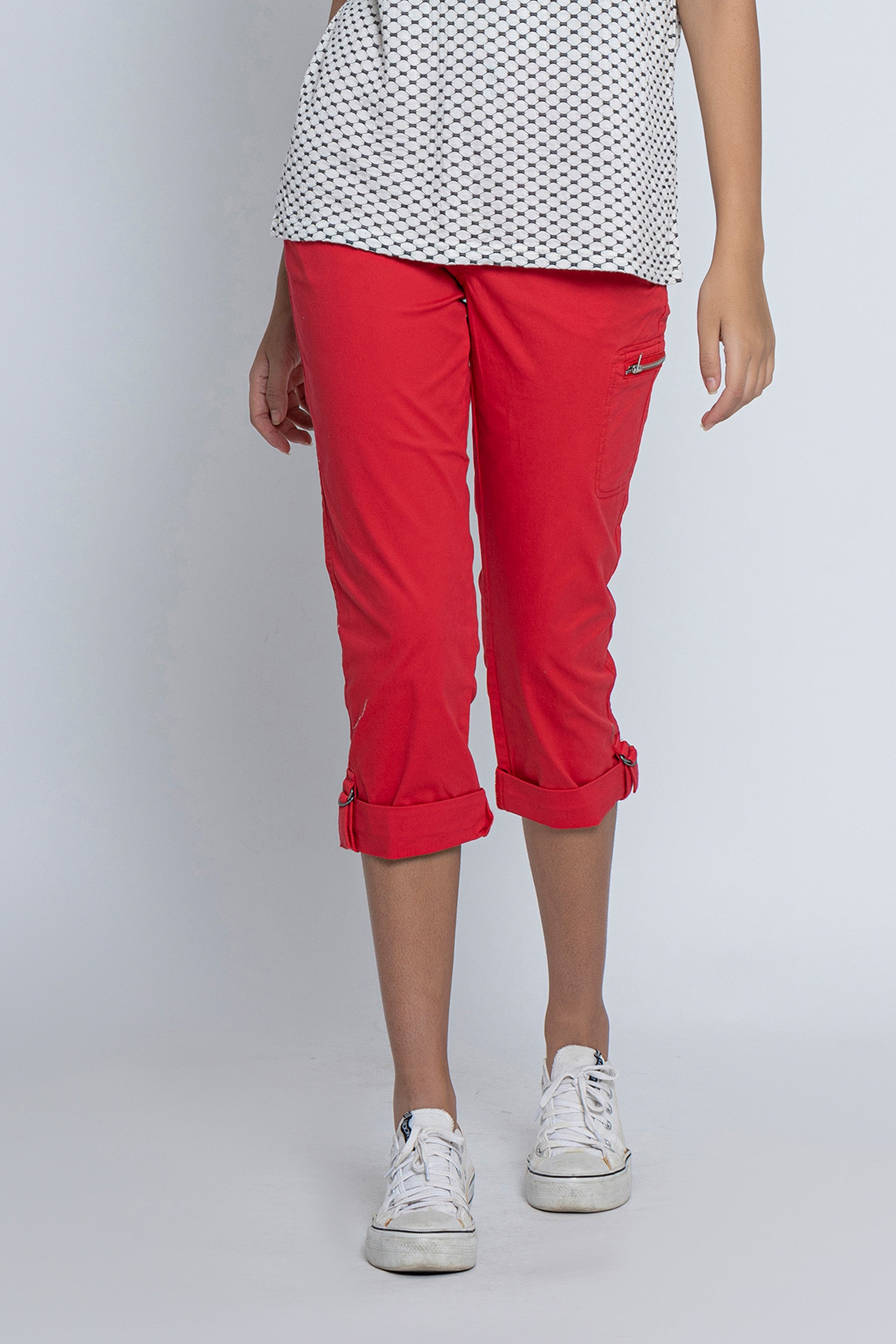 True Red Casual Capri
