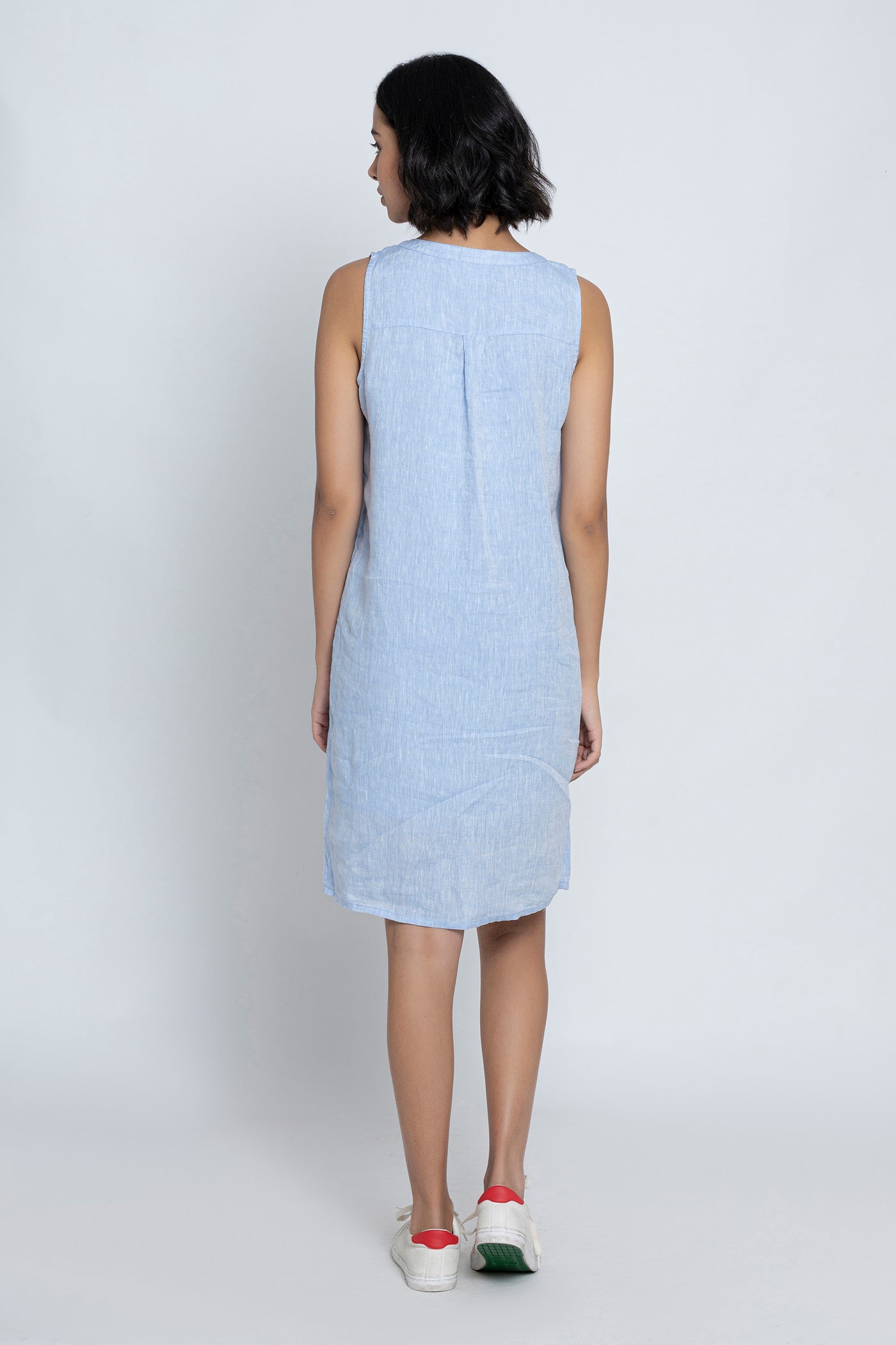 Blue Knee-Length Dress