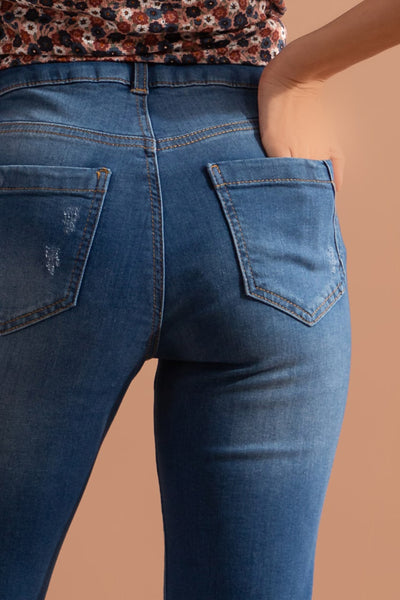 Medium Blue Denim Jeans - JANE