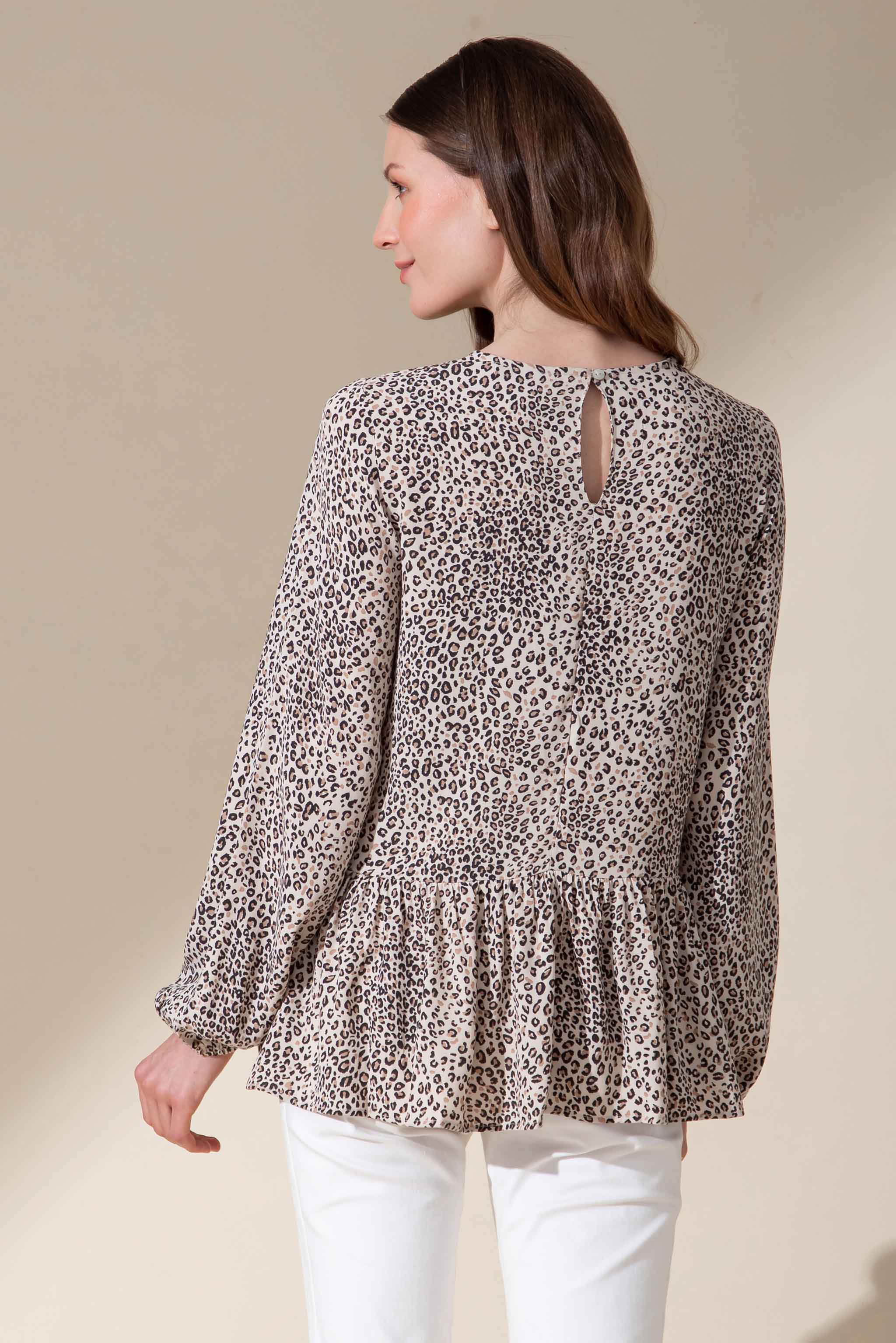 Camel Printed Blouse