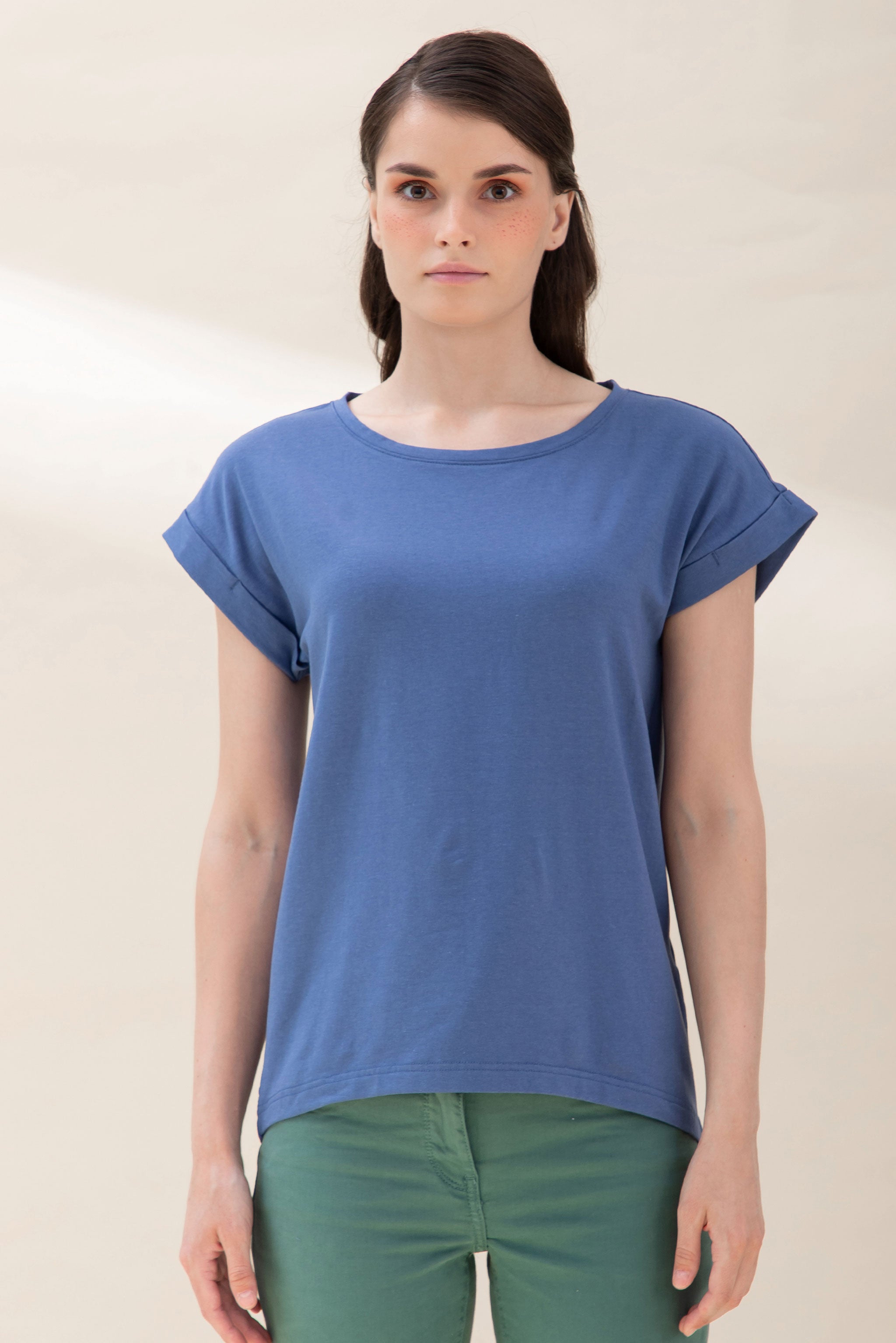 Bijou Blue T-shirt with cap sleeve