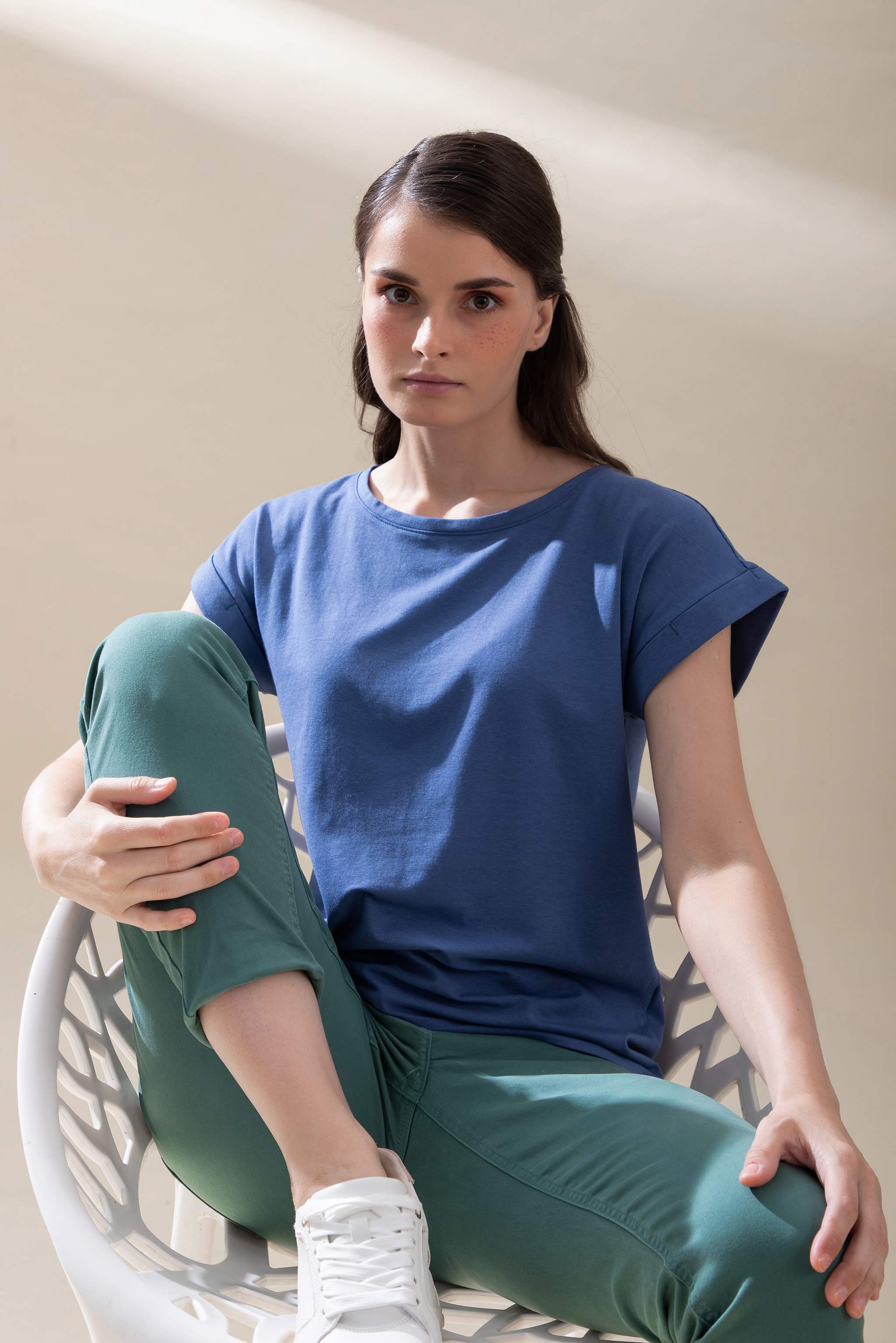 Bijou Blue T-shirt with cap sleeve