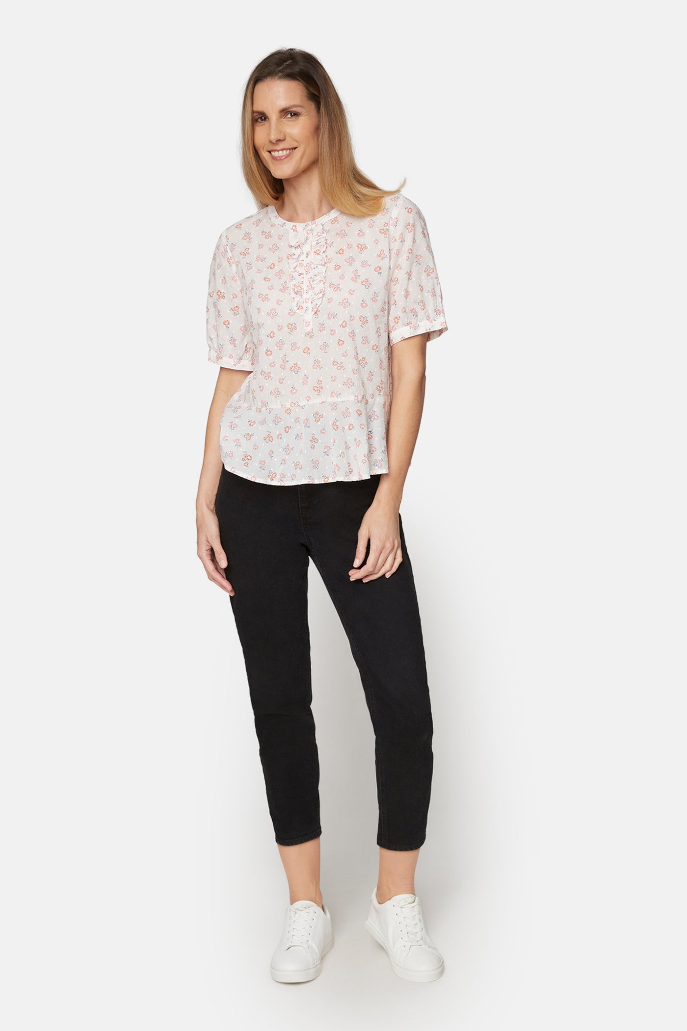 Offwhite Floral Blouse