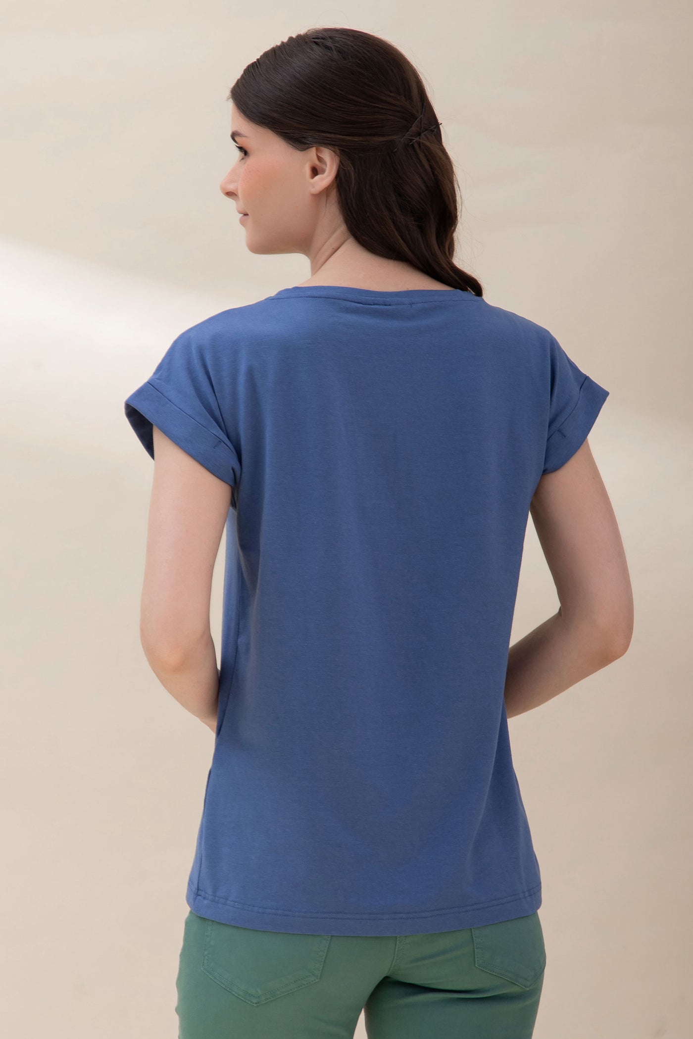 Bijou Blue T-shirt with cap sleeve