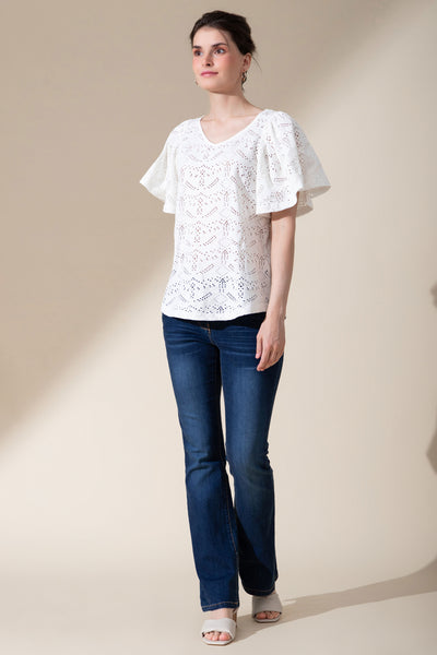 Offwhite Embroidered Blouse