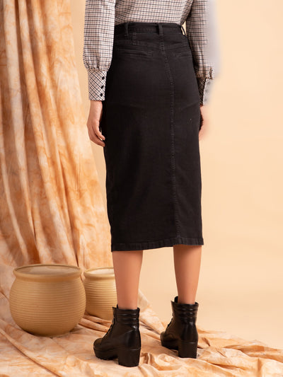 Charcoal denim Skirt
